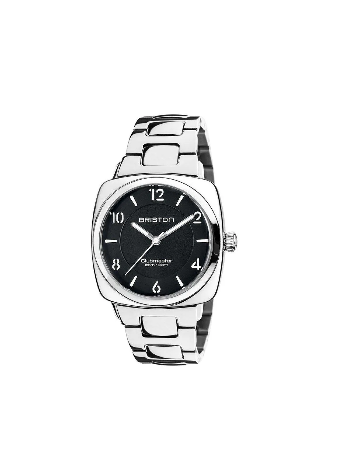 Briston Clubmaster Chic Steel Black Dial Steel Bracelet 36mm