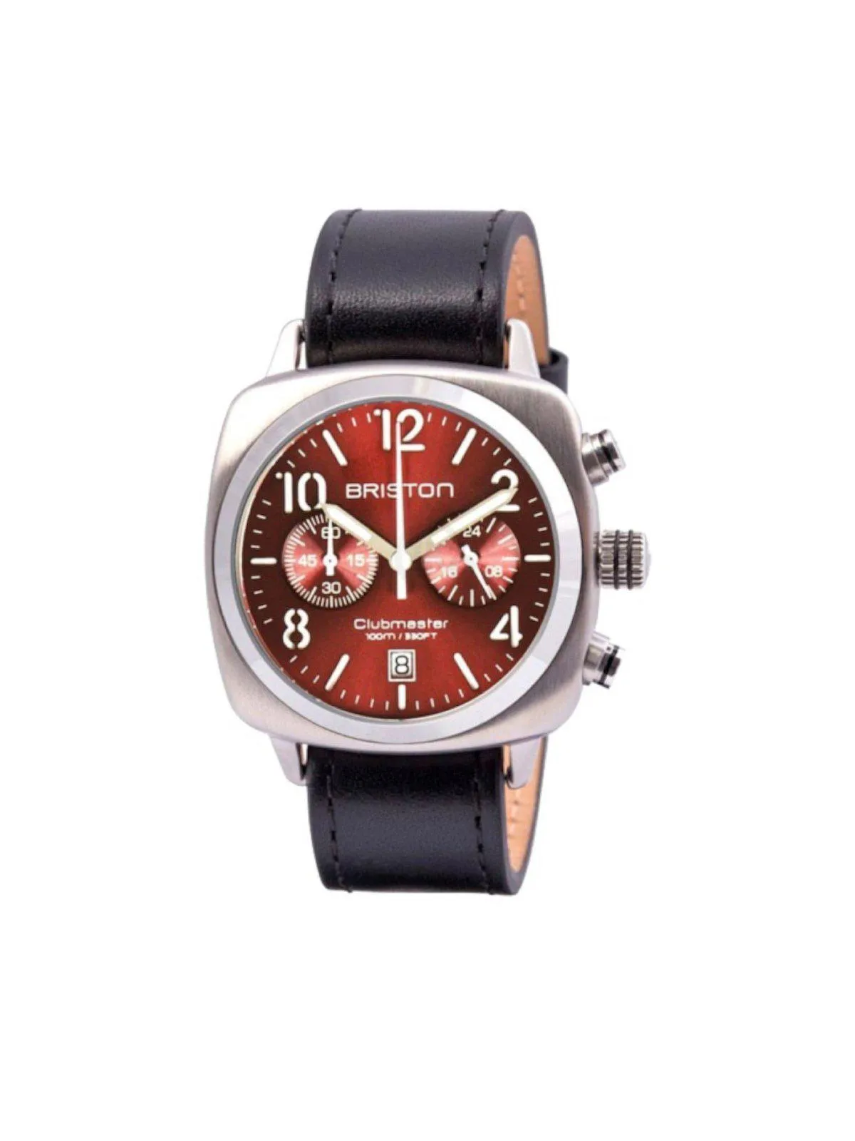 Briston Clubmaster Classic Steel Chronograph Red Sunray Dial 40mm