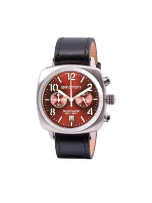 Briston Clubmaster Classic Steel Chronograph Red Sunray Dial 40mm