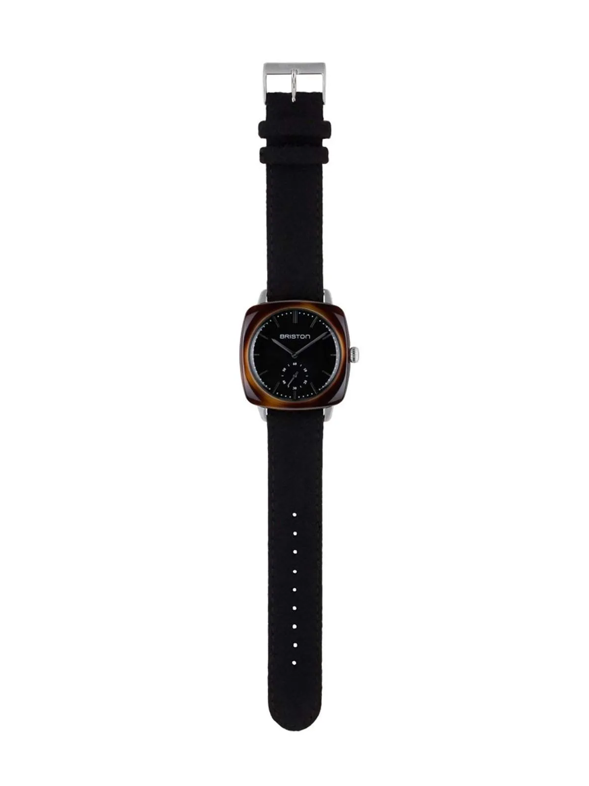 Briston Clubmaster Vintage Acetate Small Second Tortoise Shell Black Dial 40mm