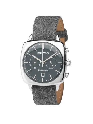Briston Clubmaster Vintage Steel Chronograph Grey Matt Dial 40mm
