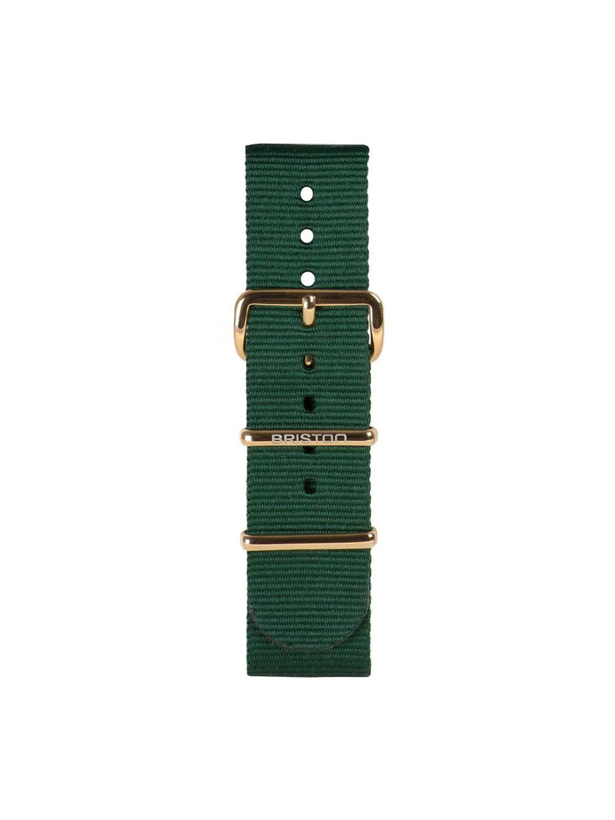 Briston Nato Strap British Green Yellow Gold 20mm