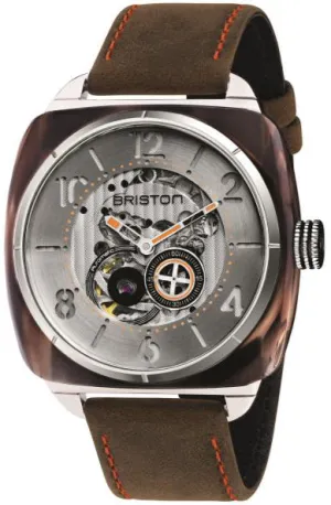 Briston Watch Streamliner Skeleton Amber Acetate