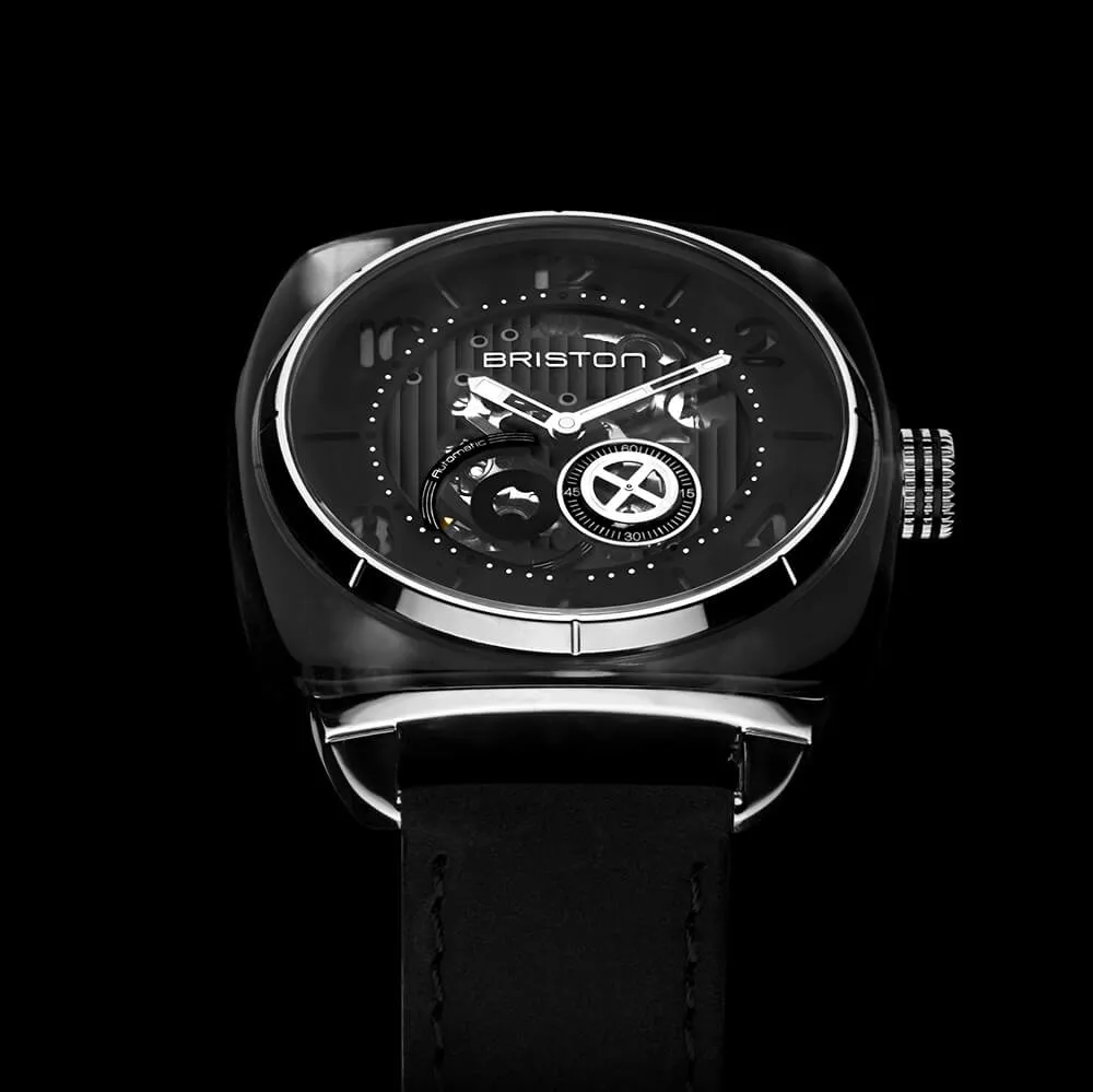 Briston Watch Streamliner Skeleton Grey Acetate