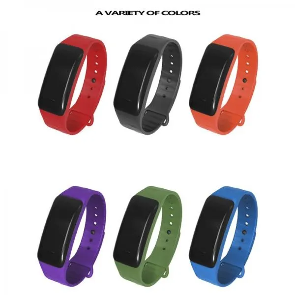 C1 Blood Pressure Oxygen Heart Rate Pedometer Smart Bracelet for Android IOS Blue