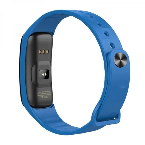 C1 Blood Pressure Oxygen Heart Rate Pedometer Smart Bracelet for Android IOS Blue