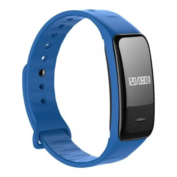 C1 Blood Pressure Oxygen Heart Rate Pedometer Smart Bracelet for Android IOS Blue