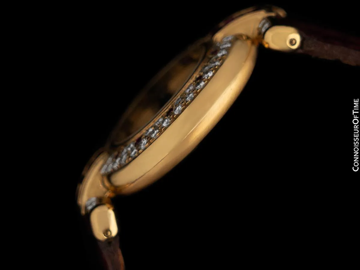 Cartier Colisee Ladies Vendome Vermeil Watch - 18K Gold over Sterling Silver with Diamonds & Rubies
