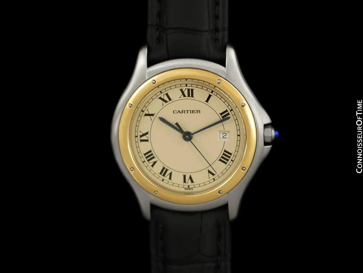 Cartier Cougar Panthere Mens 2-Tone Unisex Watch - Stainless Steel & 18K Gold