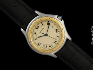 Cartier Cougar Panthere Mens 2-Tone Unisex Watch - Stainless Steel & 18K Gold