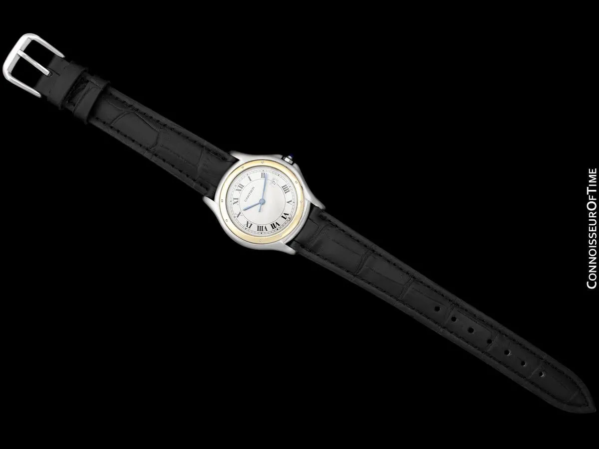 Cartier Cougar Panthere Mens 2-Tone Unisex Watch - Stainless Steel & 18K Gold