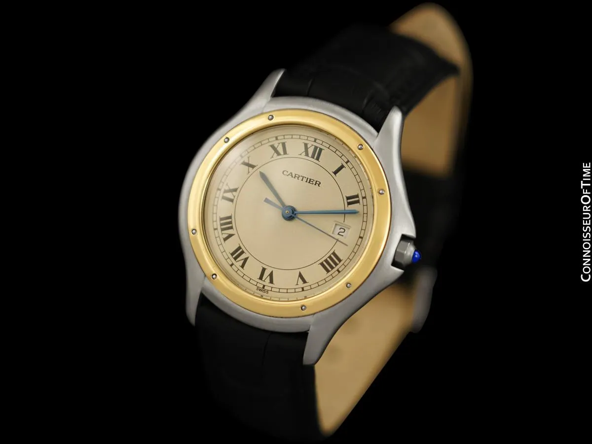Cartier Cougar Panthere Mens 2-Tone Unisex Watch - Stainless Steel & 18K Gold