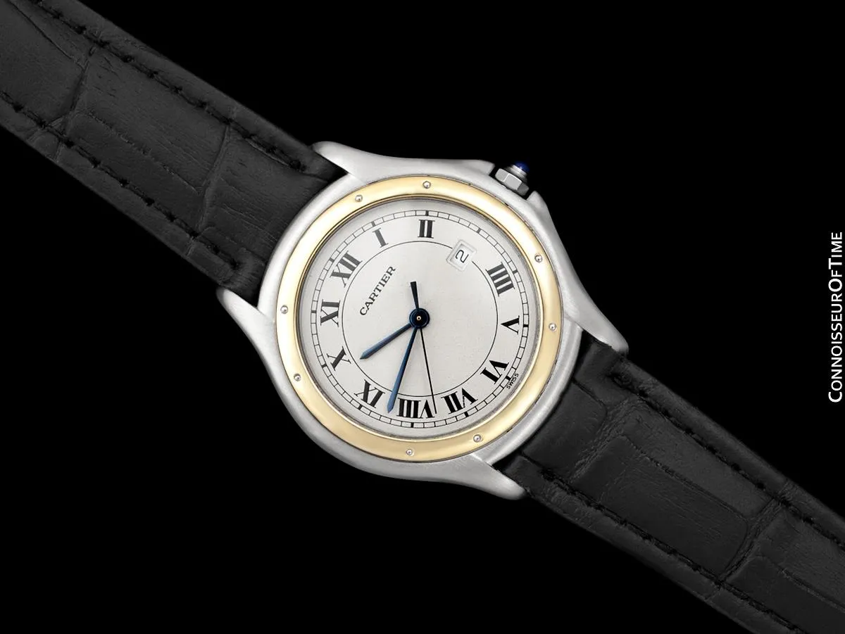 Cartier Cougar Panthere Mens 2-Tone Unisex Watch - Stainless Steel & 18K Gold