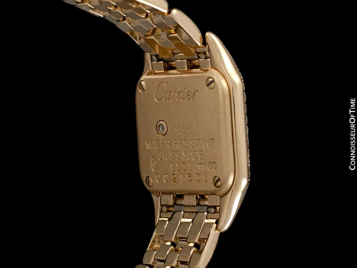 Cartier Panthere Mini (Panther) Special Edition Ladies Watch - 18K Gold & Cartier Factory Set Diamonds