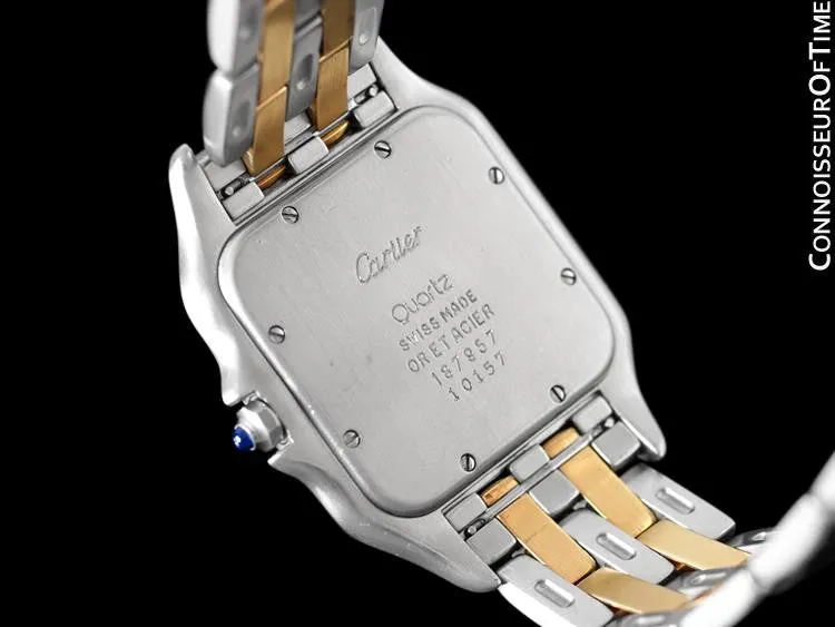 Cartier Panthere Two-Tone Mens "Jumbo XL" Watch, Date - Stainless Steel & 18K Gold