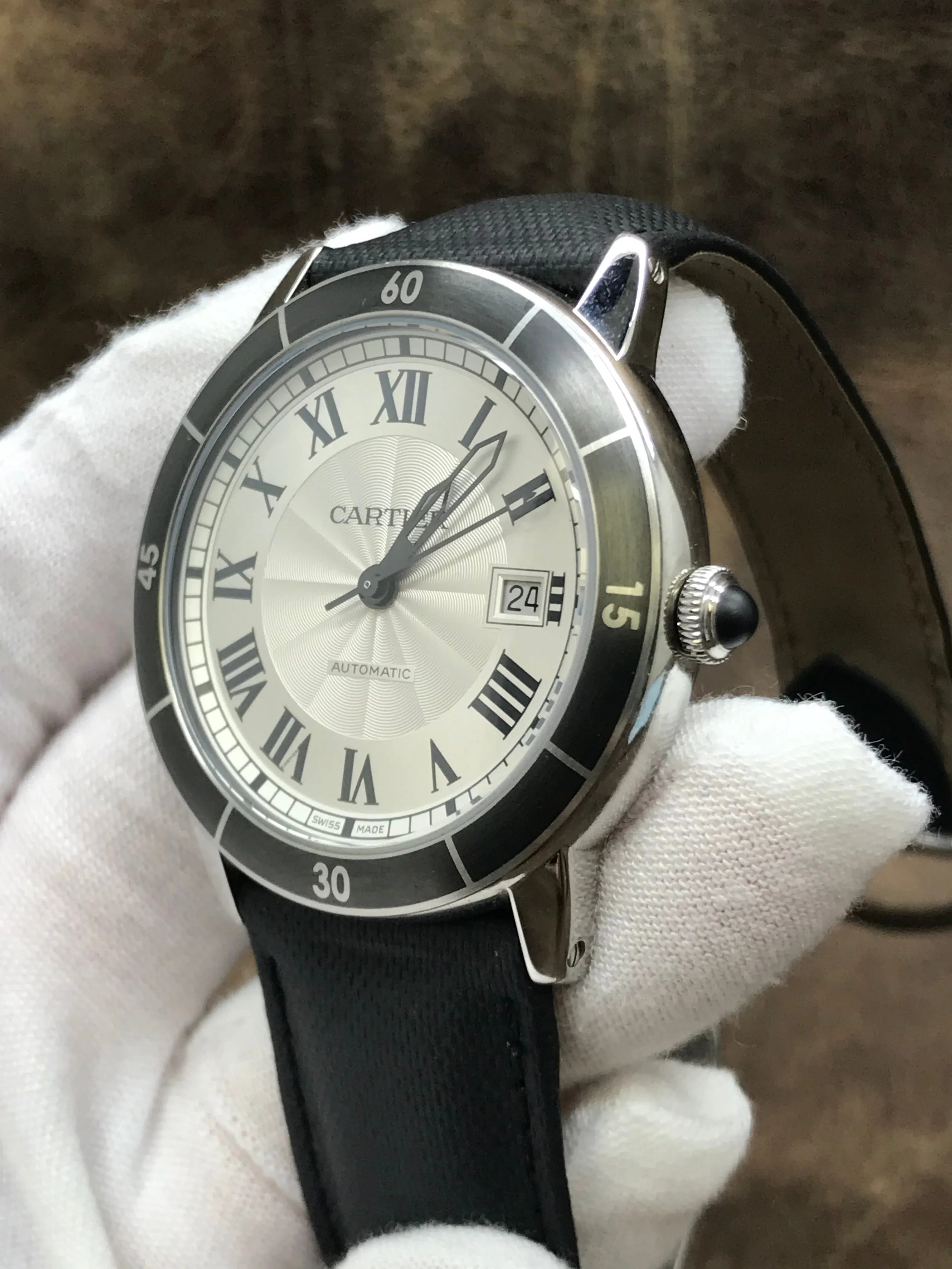 Cartier Ronde Croisiere WSRN0002 / 3886 Silver Dial Automatic Men's Watch