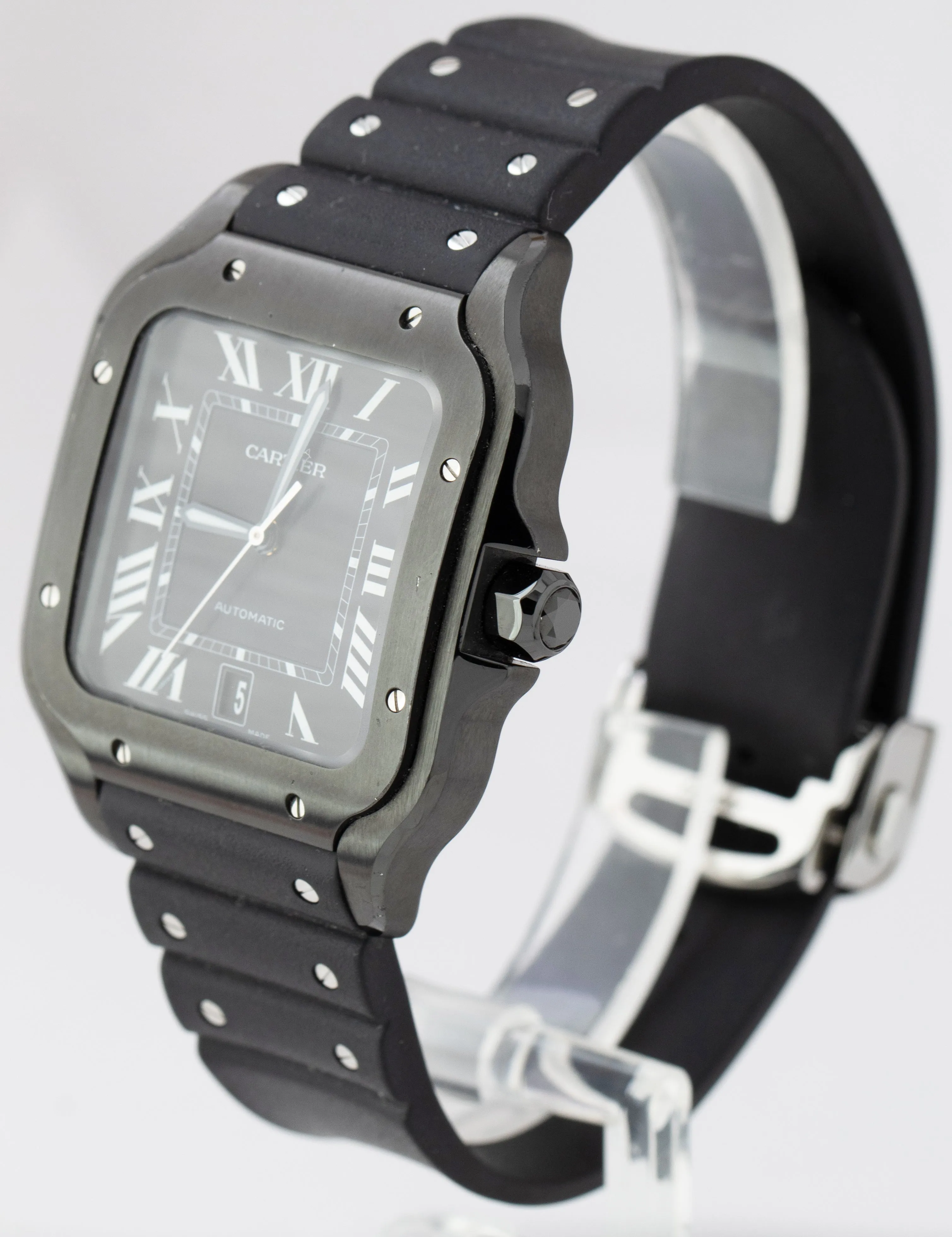 Cartier Santos Large 40mm Stainless Black PVD Automatic 4072 / WSSA0039 Watch