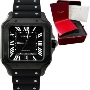 Cartier Santos Large 40mm Stainless Black PVD Automatic 4072 / WSSA0039 Watch