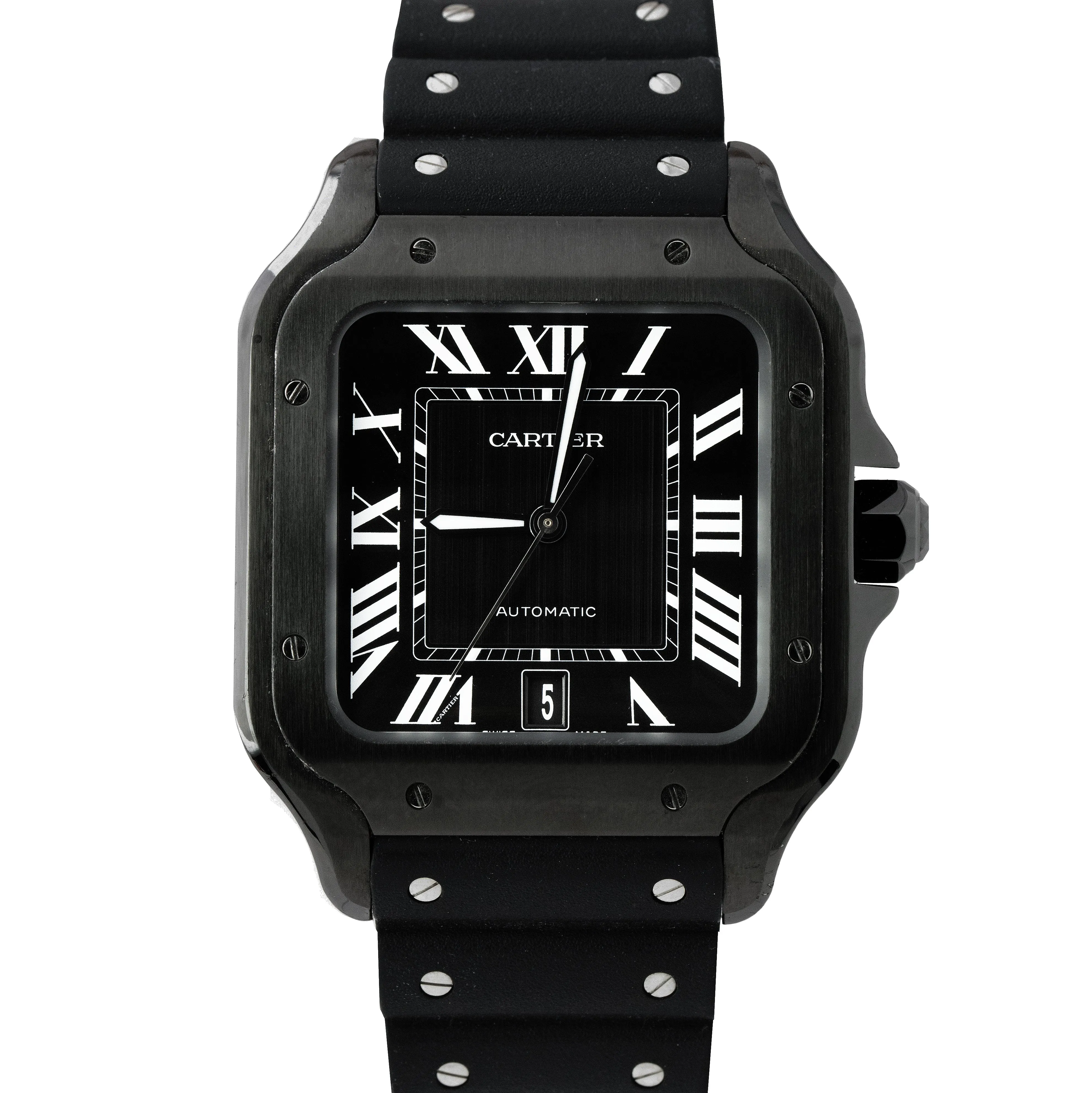 Cartier Santos Large 40mm Stainless Black PVD Automatic 4072 / WSSA0039 Watch