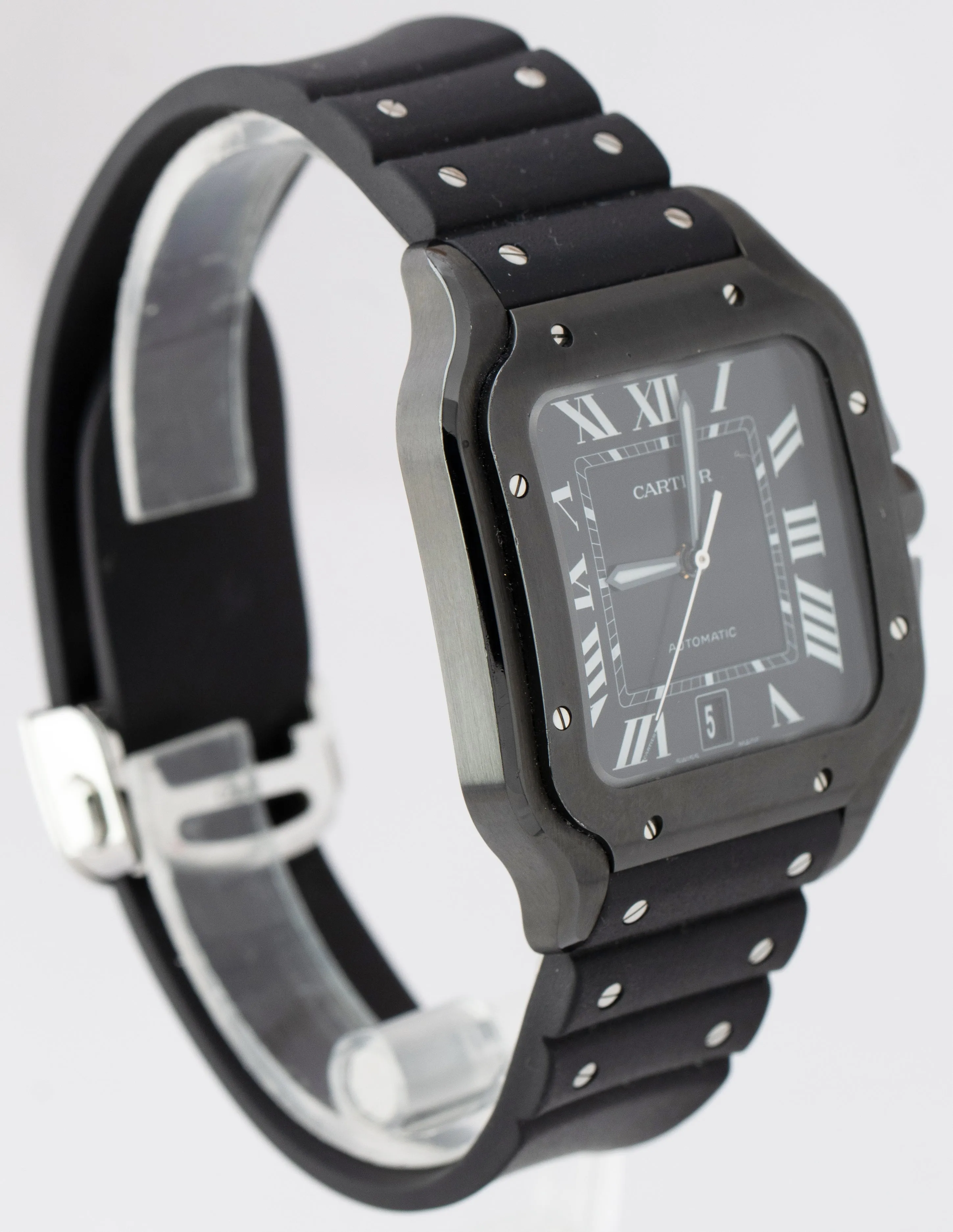 Cartier Santos Large 40mm Stainless Black PVD Automatic 4072 / WSSA0039 Watch