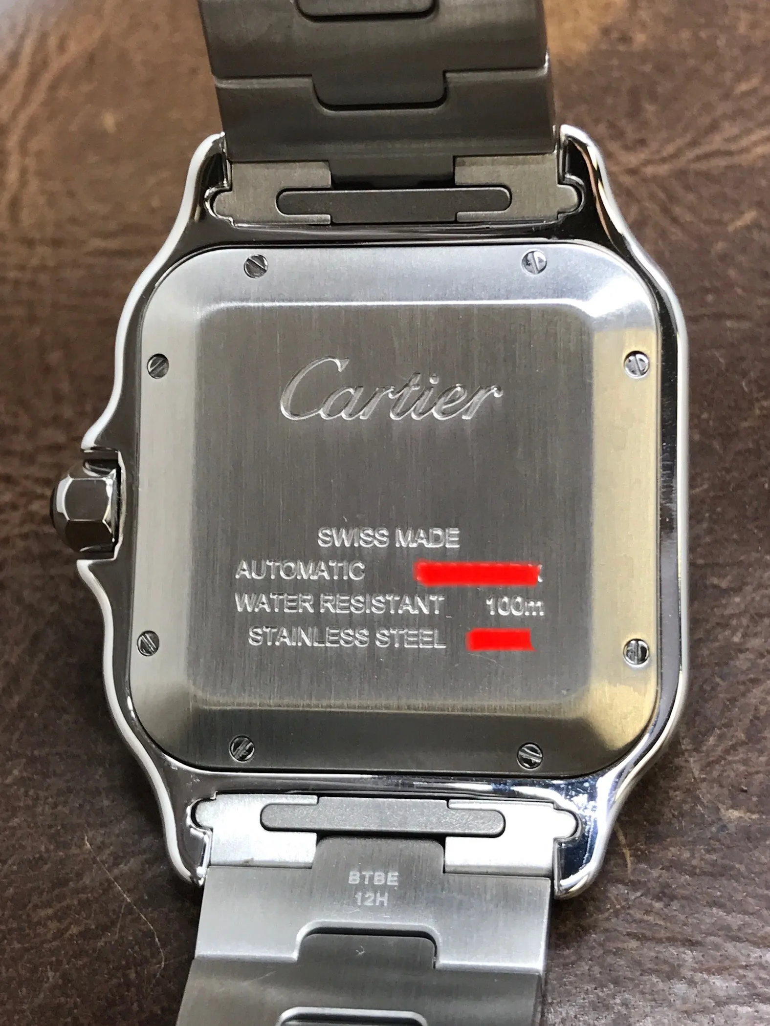 Cartier Santos Large WSSA0018 Silvered Opaline Dial Automatic Watch