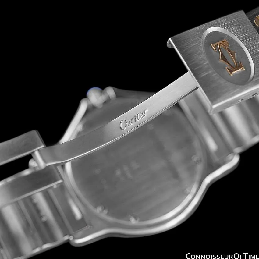 Cartier Santos Octagon Mens (Midsize) Quartz Watch - Stainless Steel & 18K Gold