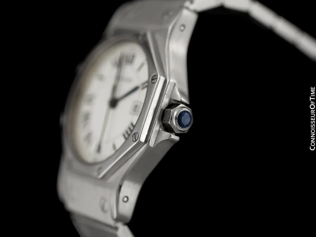 Cartier Santos Octagon Mens Unisex Midsize Watch, Automatic - Stainless Steel