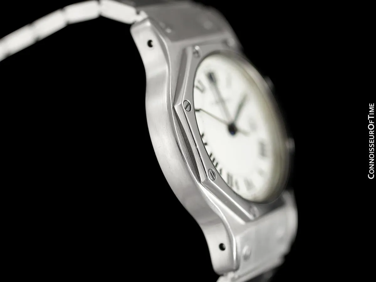 Cartier Santos Octagon Mens Unisex Midsize Watch, Automatic - Stainless Steel