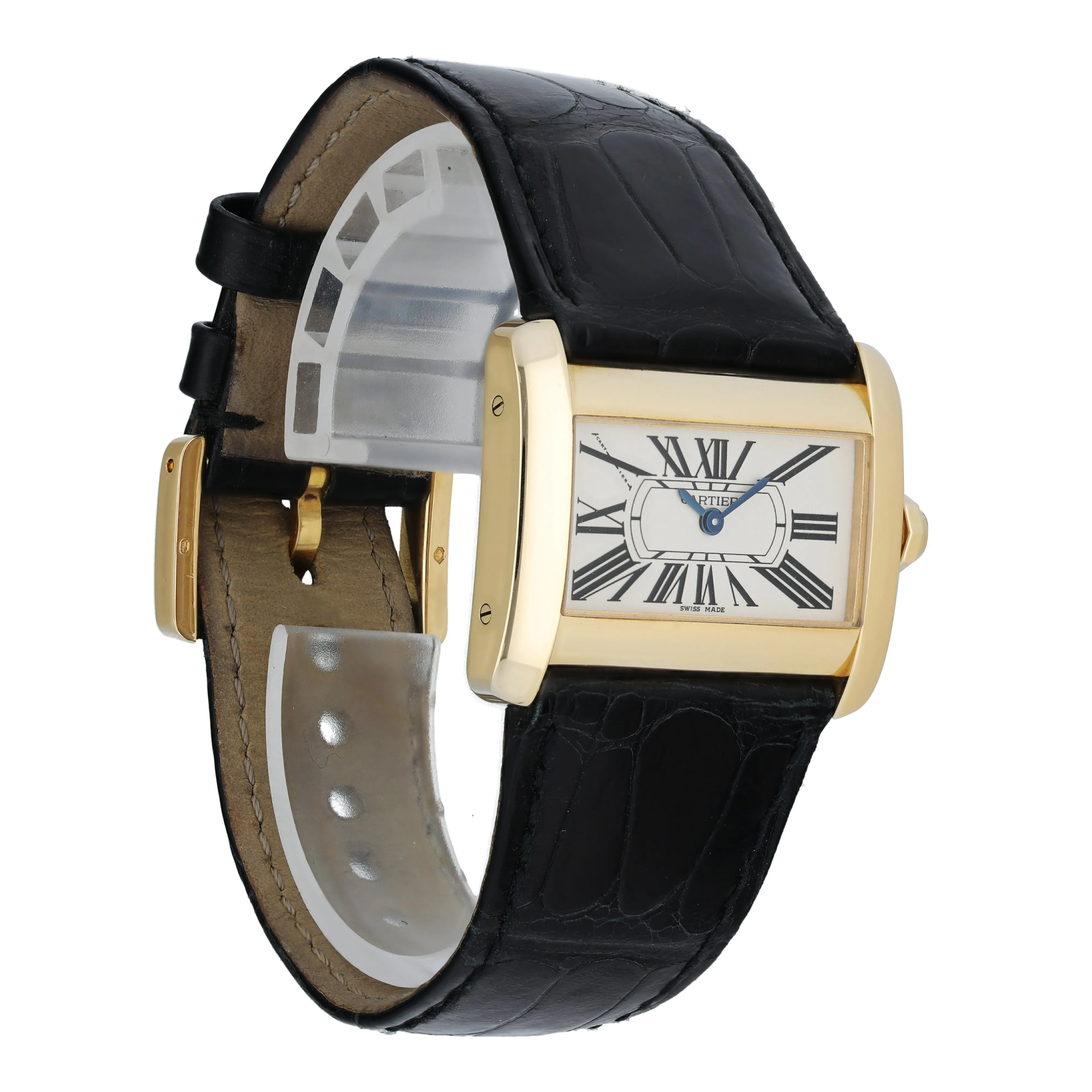 Cartier Tank Divan 18K Yellow Gold 2601 Ladies Watch