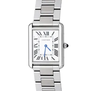 Cartier Tank Solo Large Stainless Steel Roman Quartz Date 3169 / W5200014 Watch