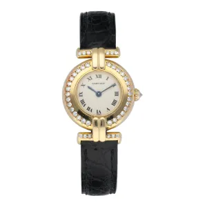 Cartier Vendome 2033 Diamond Bezel Ladies Gold Watch