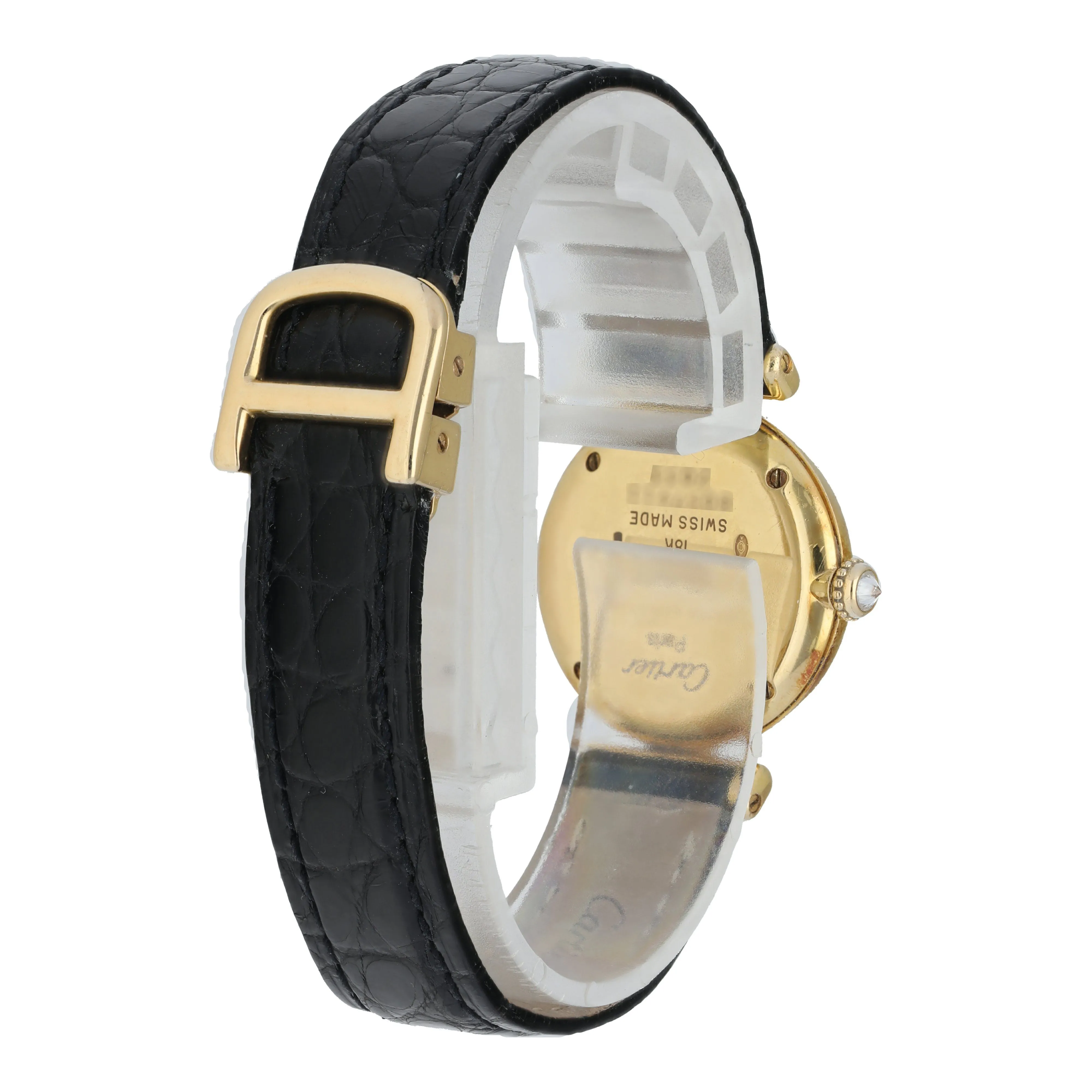Cartier Vendome 2033 Diamond Bezel Ladies Gold Watch