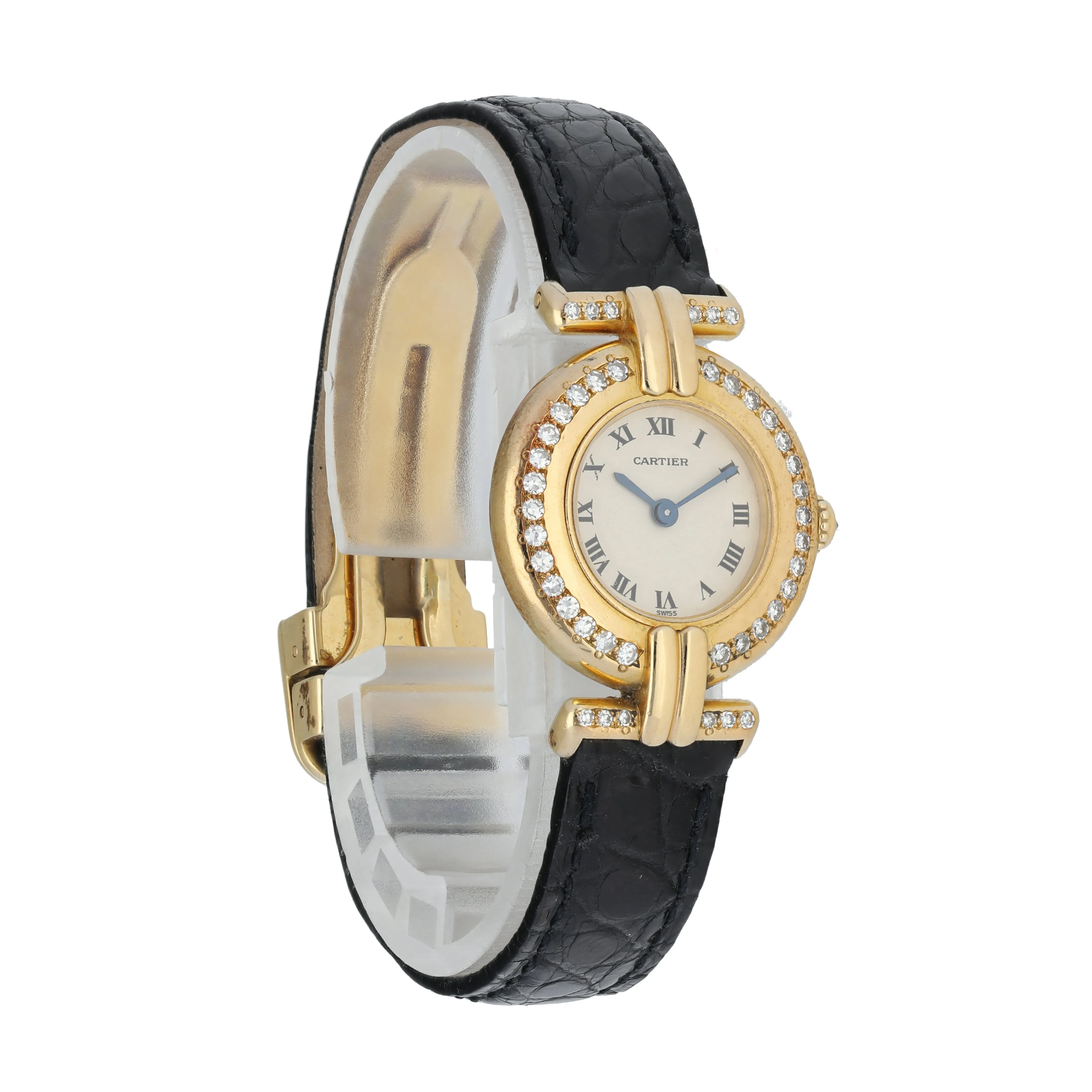 Cartier Vendome 2033 Diamond Bezel Ladies Gold Watch