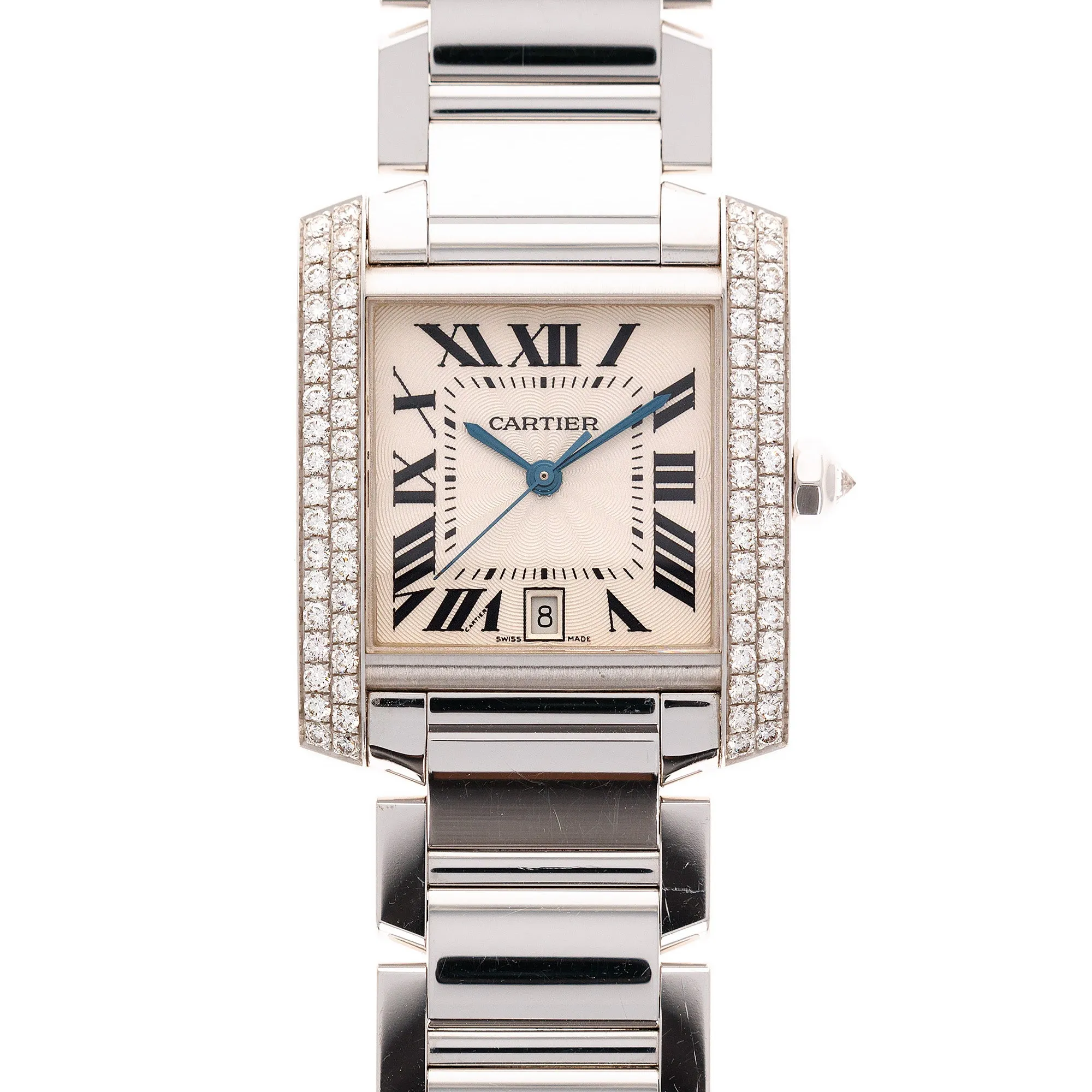 Cartier White Gold Large Model Tank Francaise Ref. WE100351