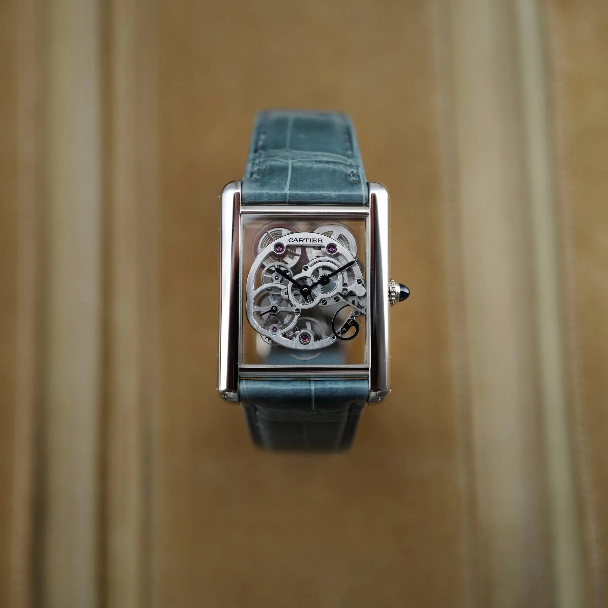 Cartier White Gold Skeleton Tank Louis Ref. W5310012