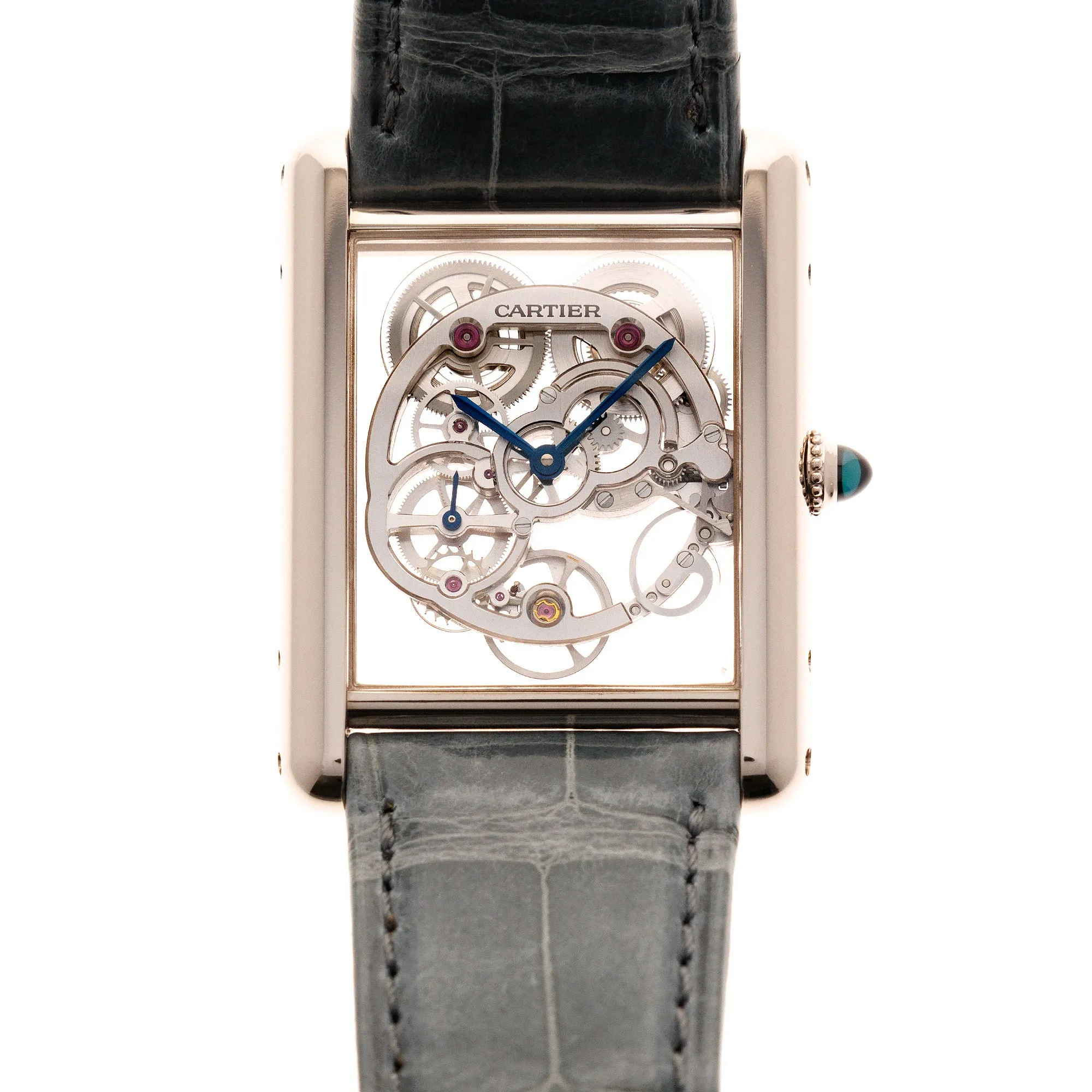 Cartier White Gold Skeleton Tank Louis Ref. W5310012