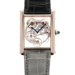 Cartier White Gold Skeleton Tank Louis Ref. W5310012