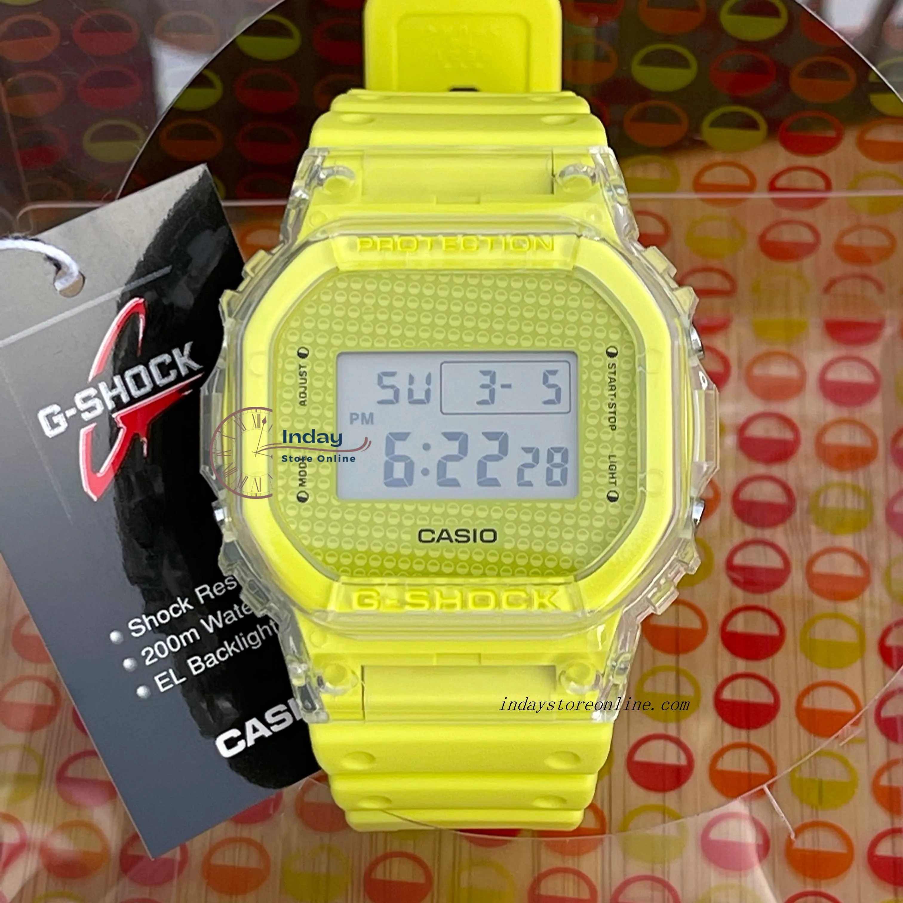 Casio G-Shock Men's Watch DW-5600GL-9 Digital 5600 Series Resin Band Mineral Glass Shock Resistant