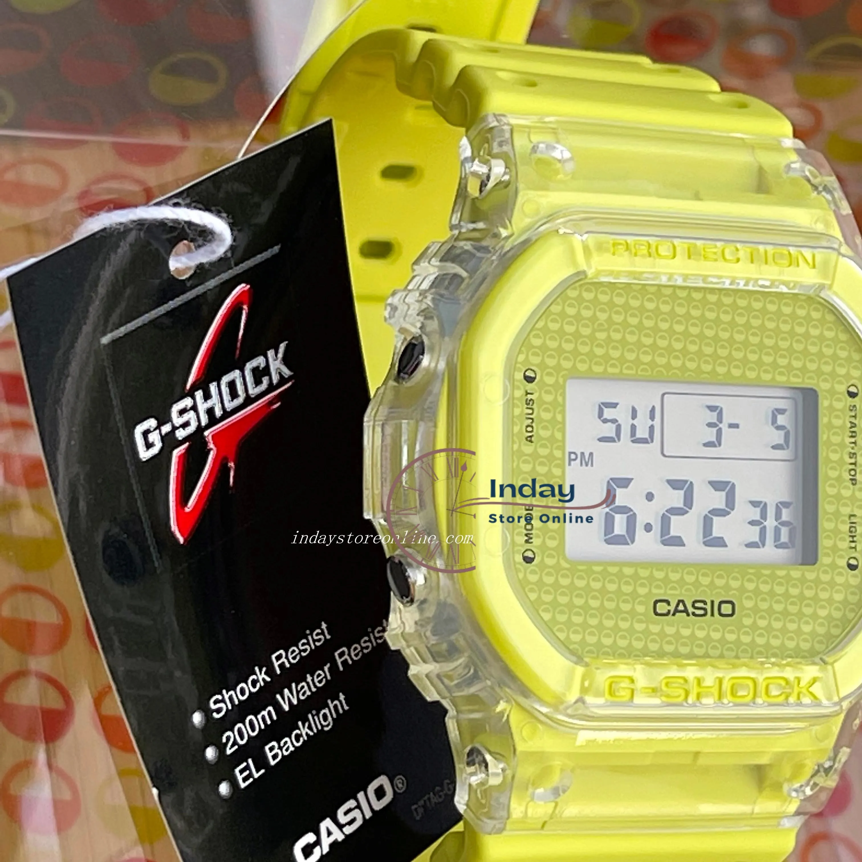 Casio G-Shock Men's Watch DW-5600GL-9 Digital 5600 Series Resin Band Mineral Glass Shock Resistant
