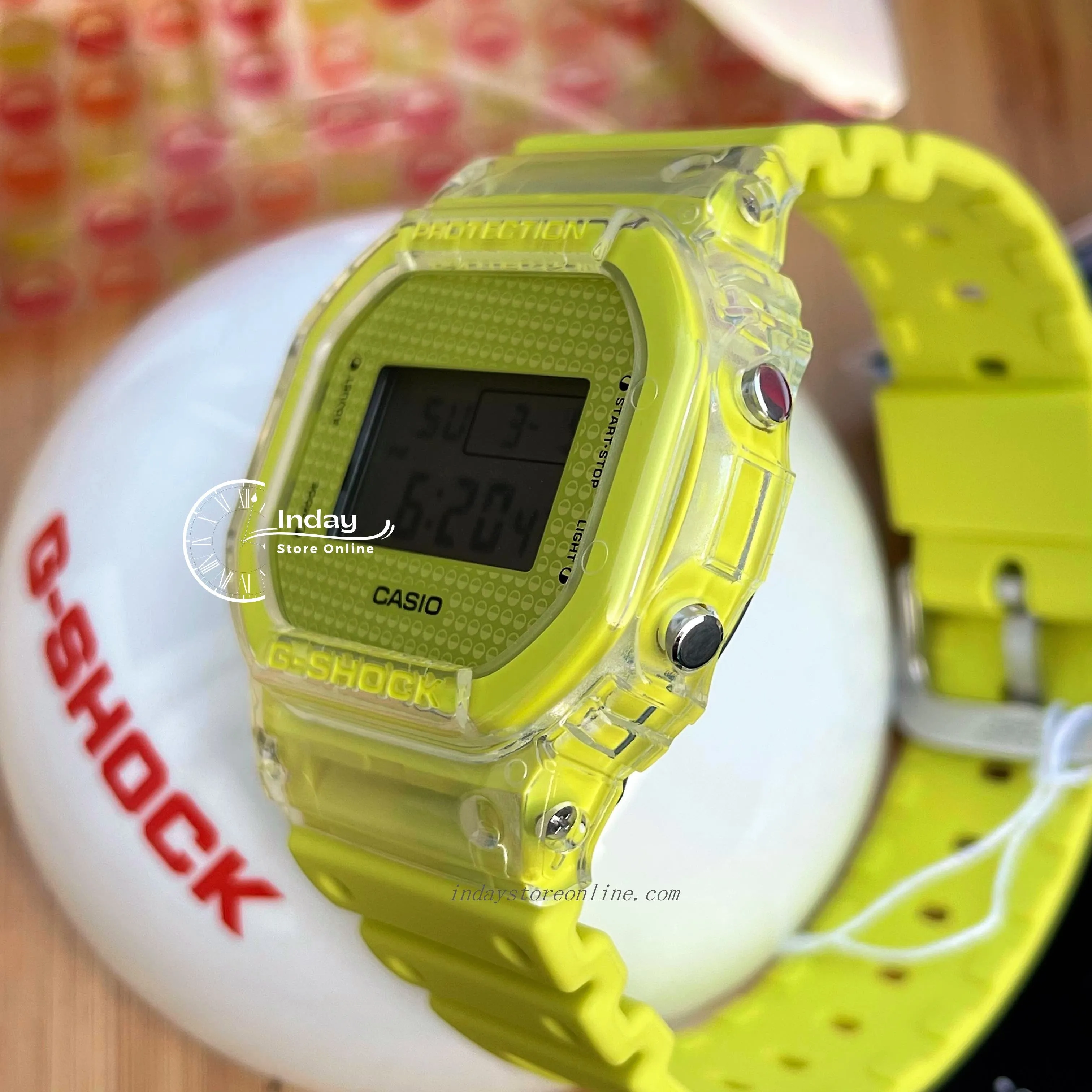 Casio G-Shock Men's Watch DW-5600GL-9 Digital 5600 Series Resin Band Mineral Glass Shock Resistant