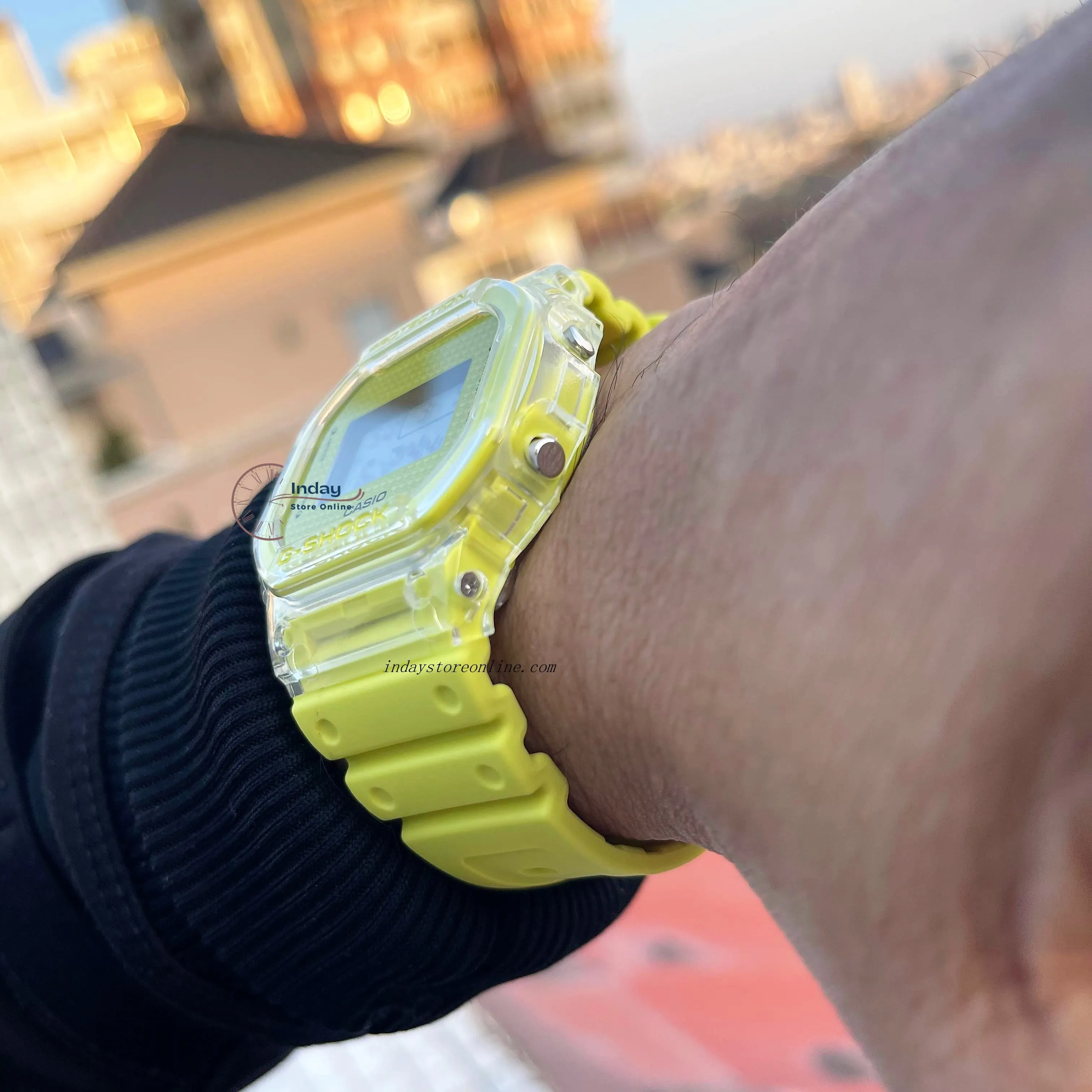 Casio G-Shock Men's Watch DW-5600GL-9 Digital 5600 Series Resin Band Mineral Glass Shock Resistant