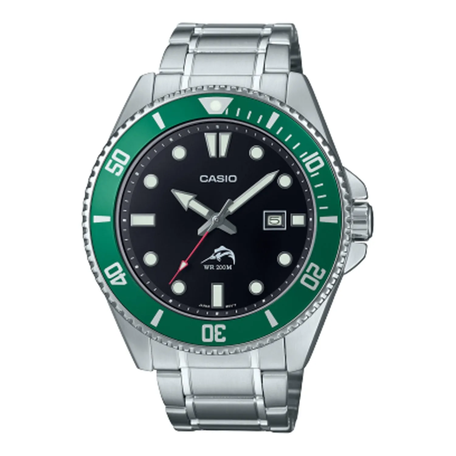 Casio Vintage Silver Green MDV106DD-1A3