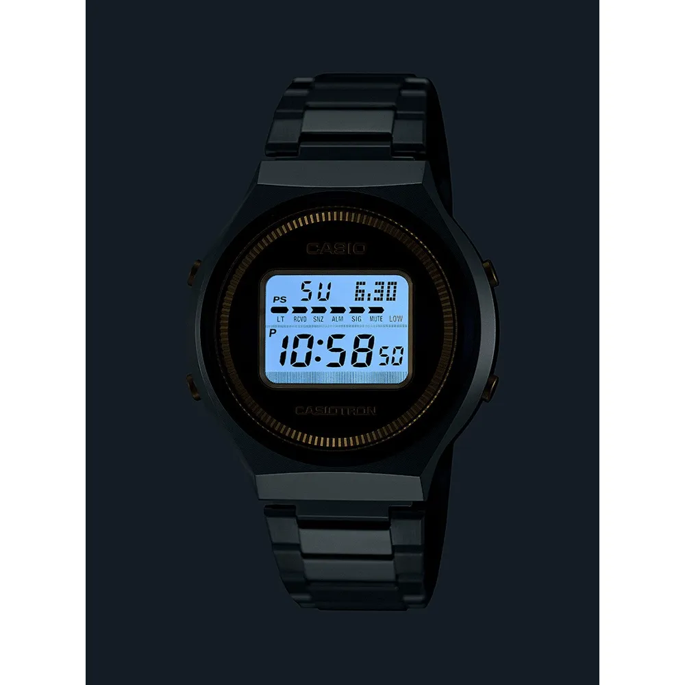 Casiotron 50th Anniversary Sky & Sea Blue and Gold Stainless Steel Band TRN50SS-2A