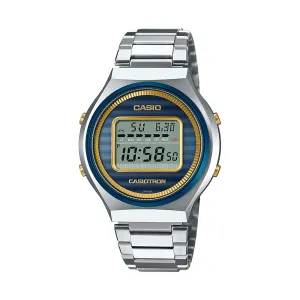 Casiotron 50th Anniversary Sky & Sea Blue and Gold Stainless Steel Band TRN50SS-2A