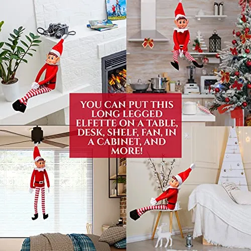 Christmas Elf Behaving Badly Plush Toy | Novelty Long Bendy Naughty Boy Christmas Elves Doll | 12 Inches