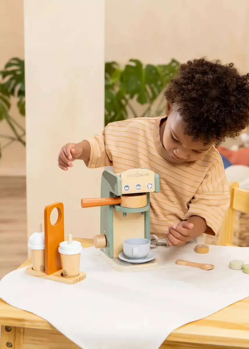 Coco Village - Wooden Coffee Maker Set - Seafoam
