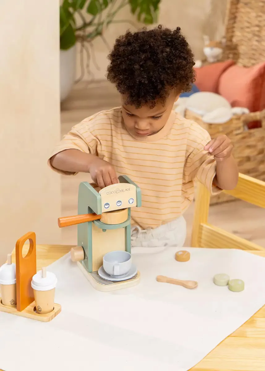 Coco Village - Wooden Coffee Maker Set - Seafoam