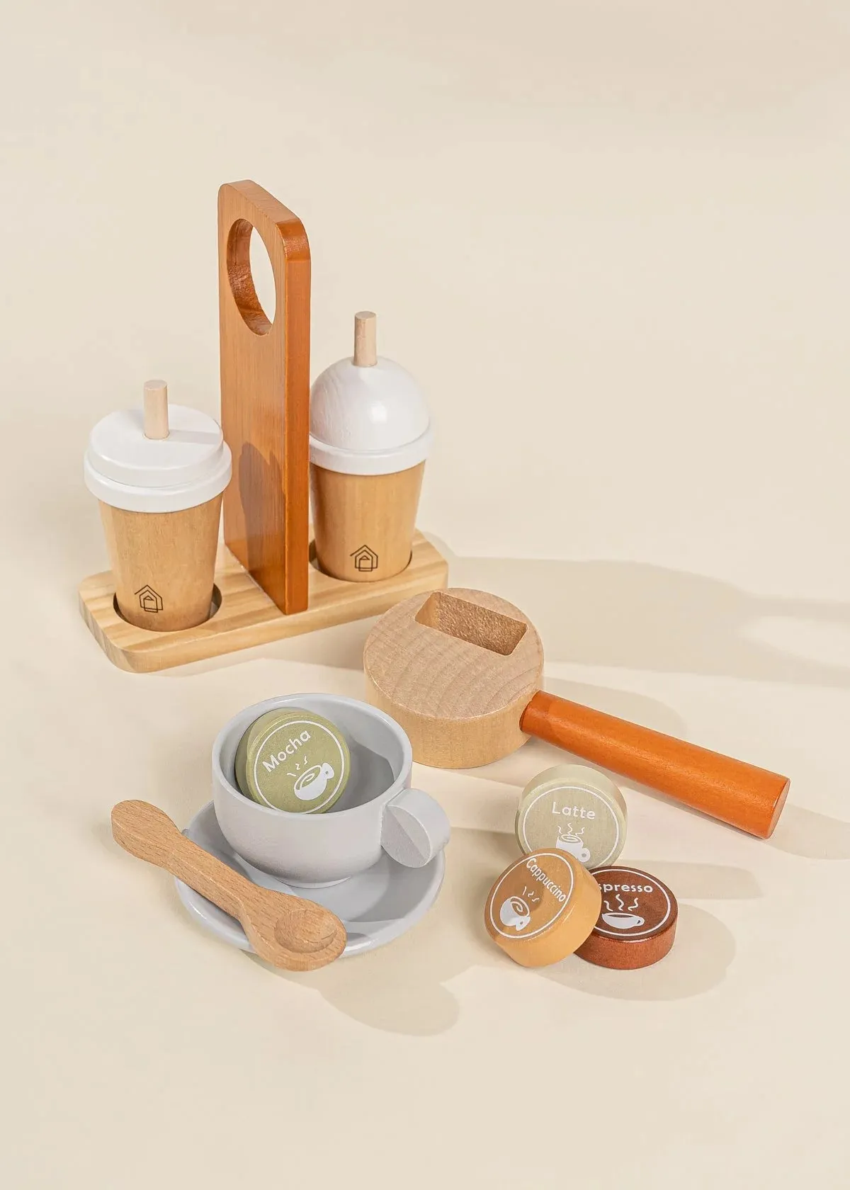 Coco Village - Wooden Coffee Maker Set - Seafoam