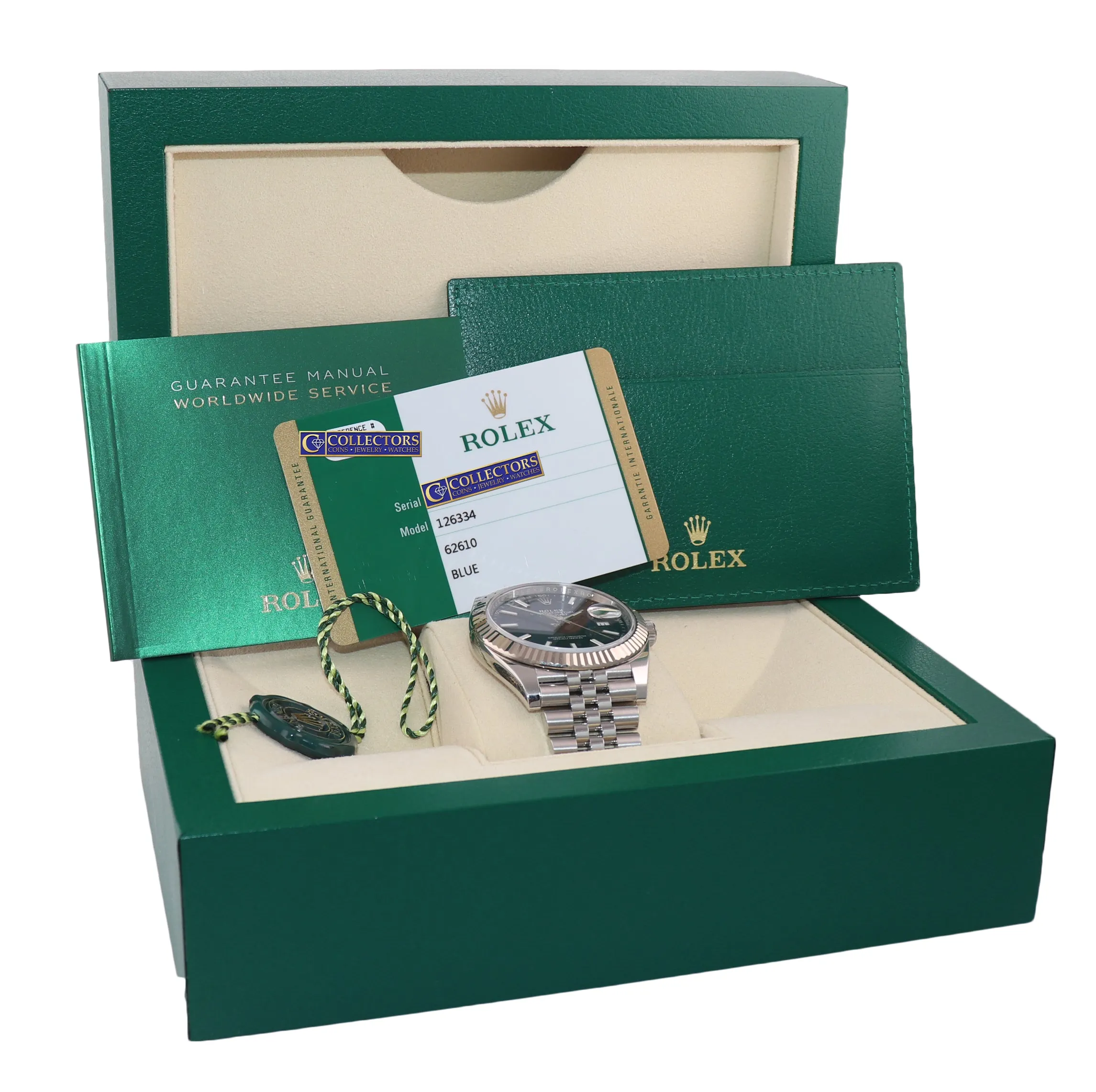 Copy of 2018 MINT PAPERS Rolex DateJust 41 Blue Stick Super Jubilee Fluted 12633