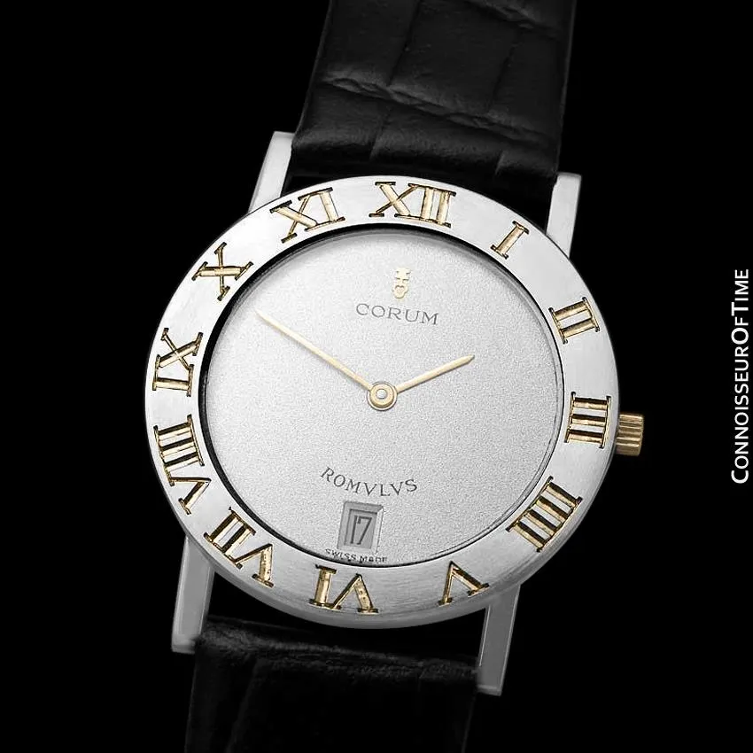 Corum Romvlvs Romulus Mens Dress Watch - Stainless Steel and 18K Gold